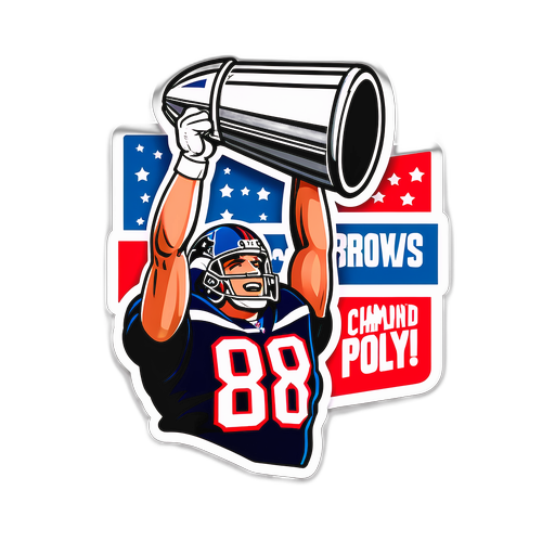 Champions! Rob Gronkowski Lifting the Lombardi Trophy Sticker