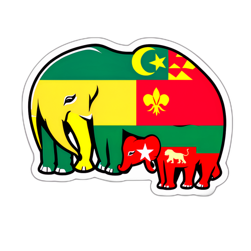 Sticker ya Wanyama wa Nyanda za Juu ya Cameroon