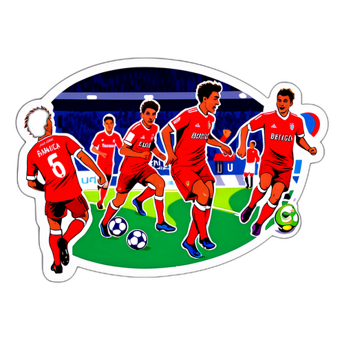 Spannend moment uit de wedstrijd Benfica tegen Famalicão