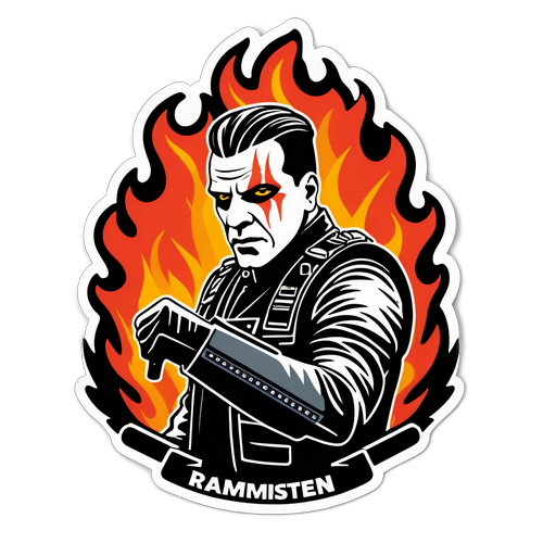 Rammstein koncert pillanat, lángok és fények