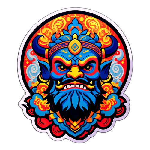 Nálepka El Mencho jako mystického hrdiny