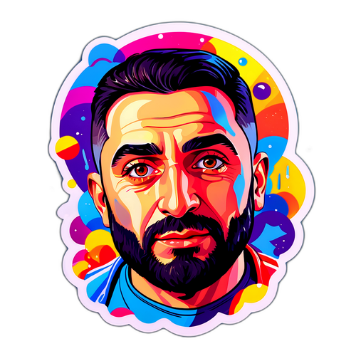 Портрет Аделі Петросян на фоні яскравих форм