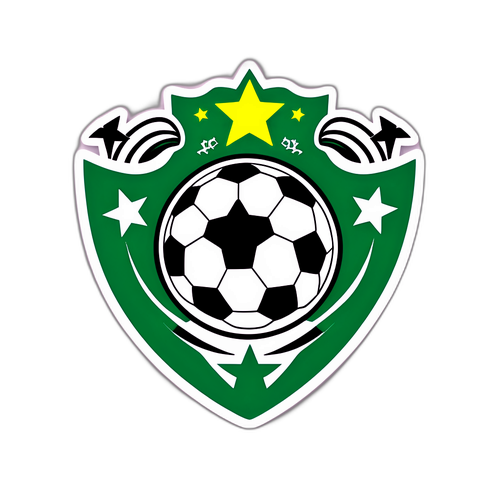 Adesivo de Futebol com Crests Entrelaçados