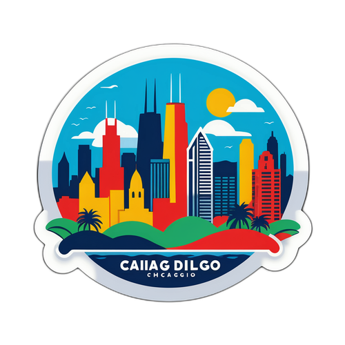 Sticker ya Mkutano wa Chicago vs San Diego