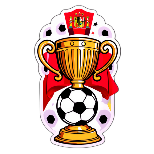 Elegante illustratie van de beroemde Copa del Rey-trofee