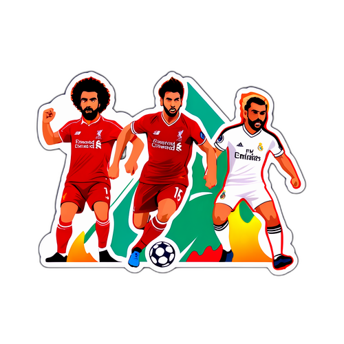 Adesivo de Confronto Épico: Liverpool vs. Real Madrid