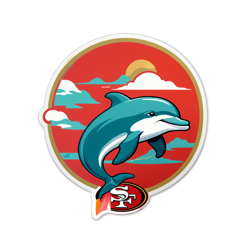 49ers vs Dolphins Matchup Sticker