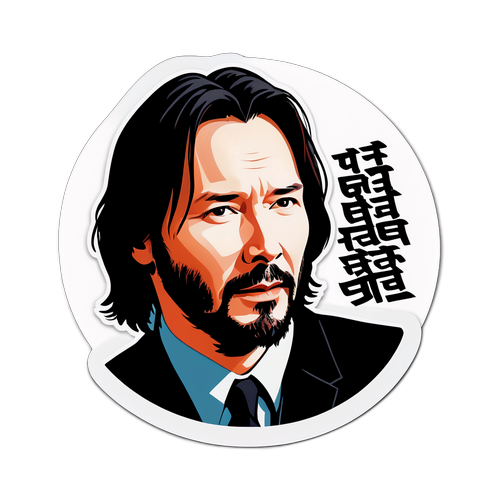 Keanu Reeves v kultovém stylu s citátem