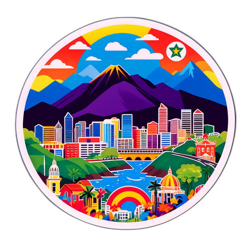 Kolorowa ilustracja Caracas