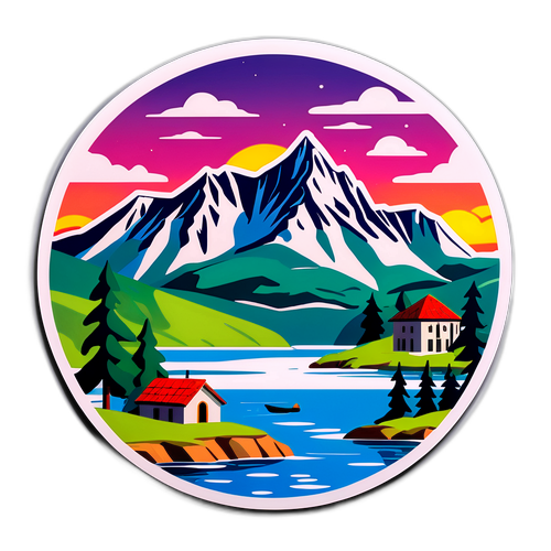 Serene Landschap Sticker van Kroatië
