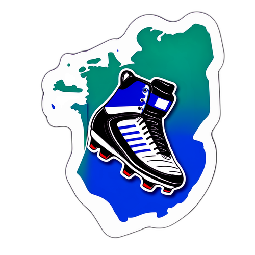 Fotbollsskor på Europakarta