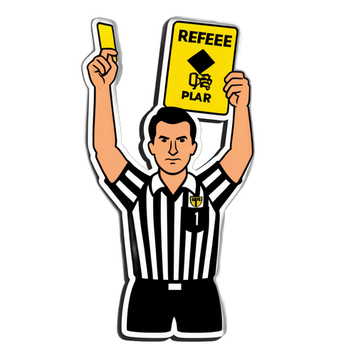 Stiker Referee Kartu Kuning