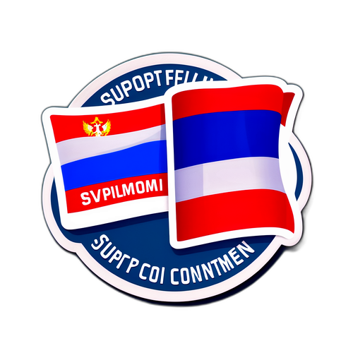 สติ๊กเกอร์ธงชาติรัสเซีย "สนับสนุนเพื่อนร่วมชาติ"