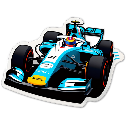 Kecemerlangan Formula 1: Dapatkan Sticker Kereta Lumba George Russell dengan Logo GP Belgium!