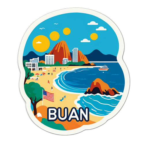 부산 관광 명소 스티커