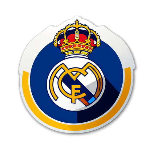 Unveiling the Icon: Real Madrid's Crest Reimagined in Stunning Minimalism!