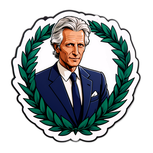 Autocollant élégant de Dominique de Villepin