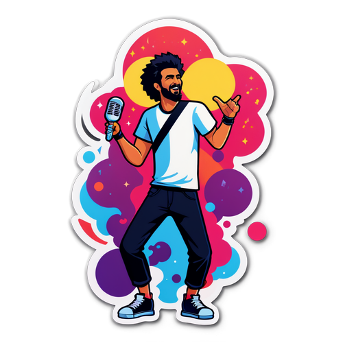 Grafisches Stickerdesign im Stil von Xatar
