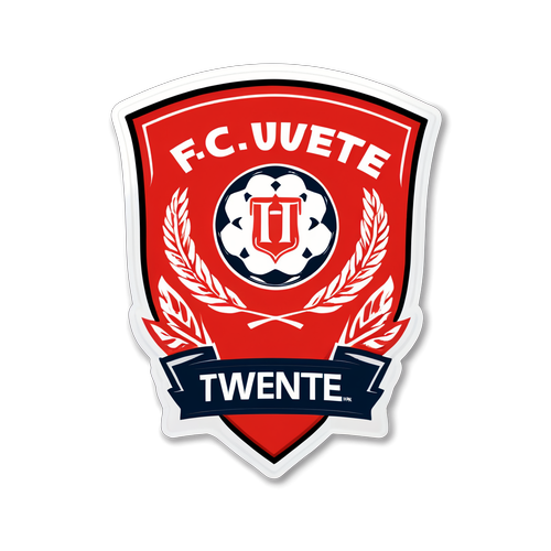 Sticker van FC Twente met de tekst 'Proud of Twente'