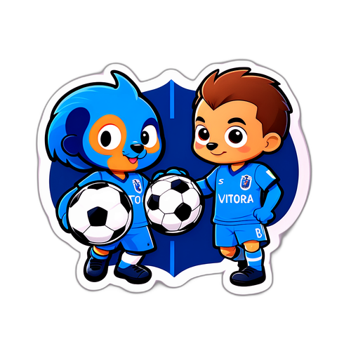 Sticker Kartun Mascot Porto dan Vitória SC