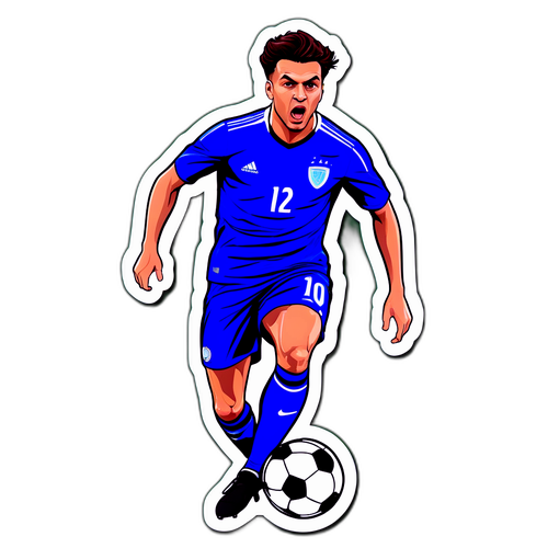 Adesivo Dinamico di Dusan Vlahovic in Azione