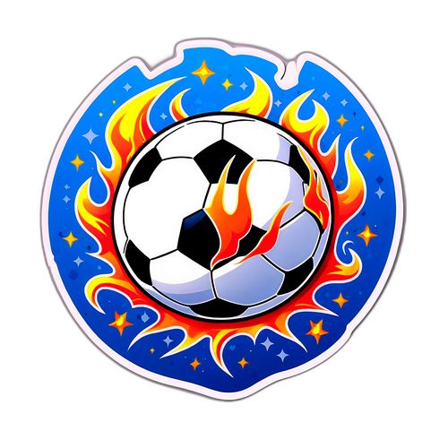 Gorąca piłka nożna z ogniem