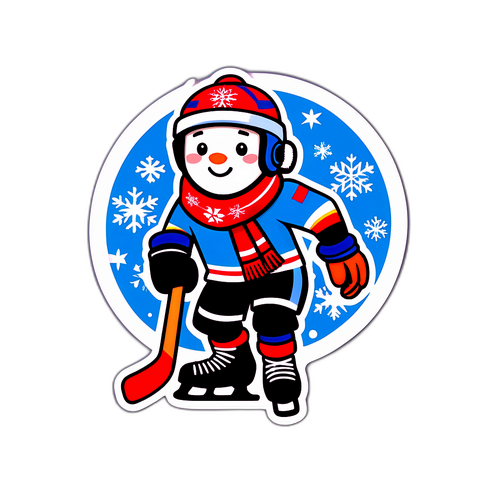 Hockeypuck iført vinteratlet