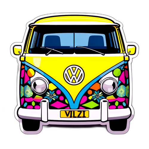 Retro VW ID Buzz Klistermærke