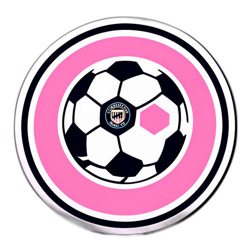 Adesivo Colorato con Palla da Calcio
