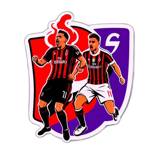 Intensivt ögonblick från Milan vs Fiorentina