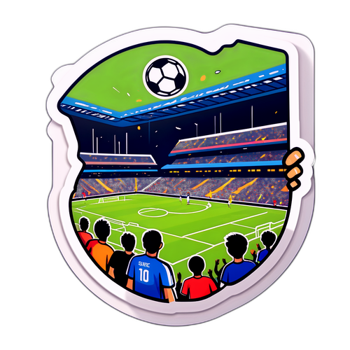축구 경기장 흥분 스티커
