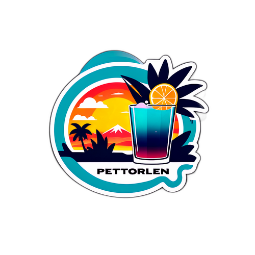 Trendy sticker med luksuriøs atmosfære