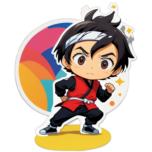 Sticker ng Sakamoto Days na may mga Tauhan sa Action Poses