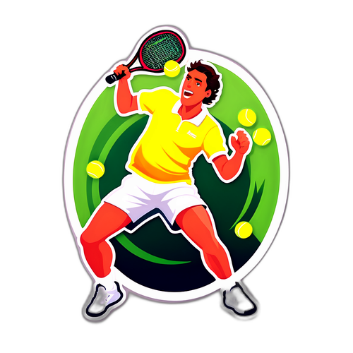 Ben Shelton Tennis Action Sticker