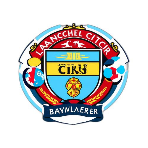 สติกเกอร์เชียร์ฟุตบอล แมนเชสเตอร์ ซิตี้ กับ ไบเออร์ เลเวอร์คูเซ่น