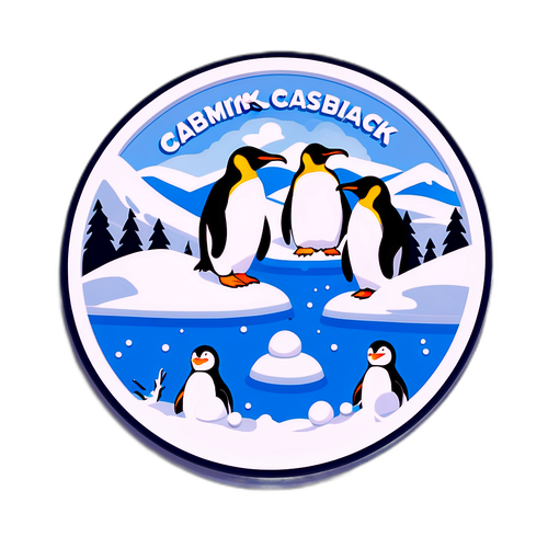 Зимовий пейзаж з логотипом кешбеку