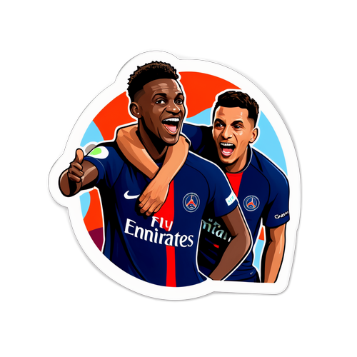 Стікери матчу ПСЖ - Гавр, моменти гри та ентузіазм фанатів