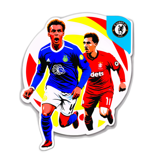 Färgglad klistermärke för Europa Conference League