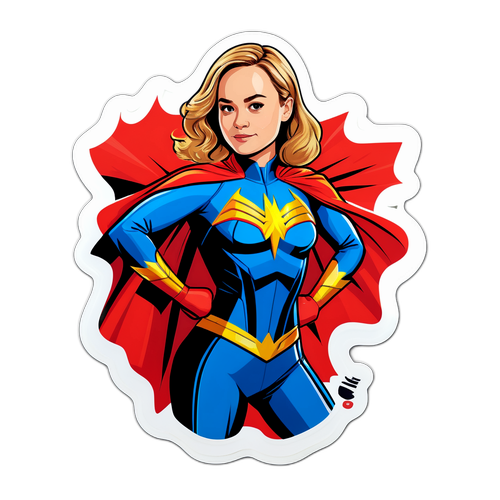 Adesivo da Superheroína Brie Larson