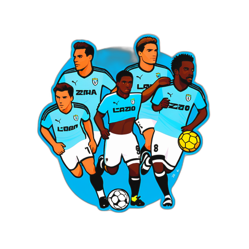 สติกเกอร์ทีมลาซิโอ featuring โลโก้ทีมและนักเตะเด่น