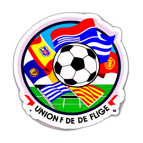 Desenho de Campo de Futebol com Bandeiras da Unión de Santa Fé e Tigre