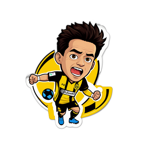 สติ๊กเกอร์การ์ตูนสำหรับการแข่งขัน Dortmund vs. Ulsan Hyundai