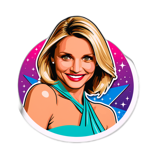 Glamouröse Cameron Diaz im 90er Hollywood-Stil