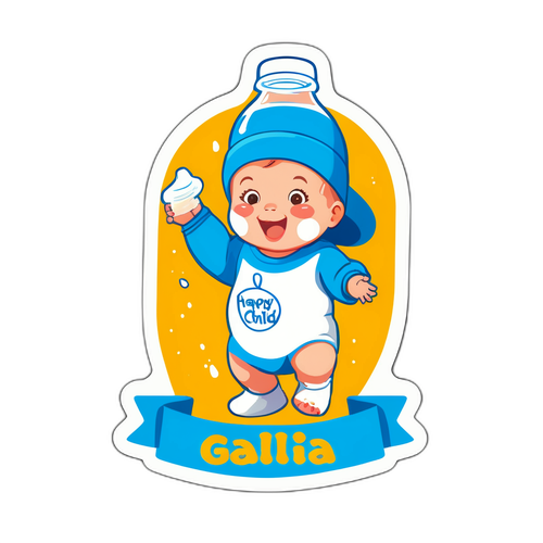 Autocollant d'information sur le rappel du lait infantile Gallia