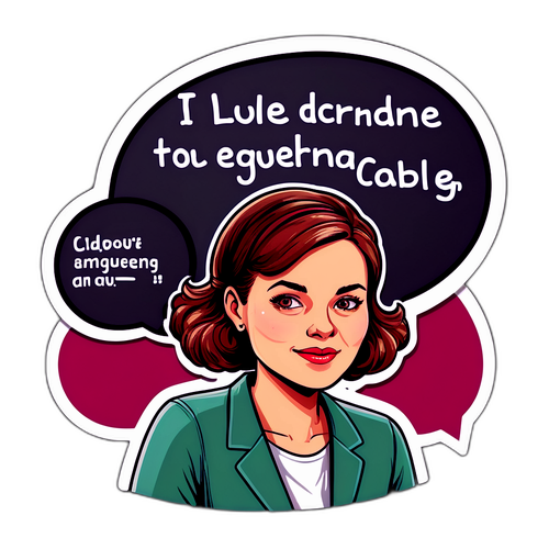 Ilustracja Katarzyny Lubnauer z chmurką myślową