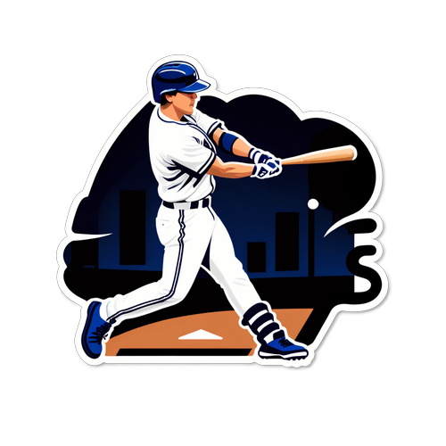 Legesyg sticker af Devin Harjes svings med baseballbat