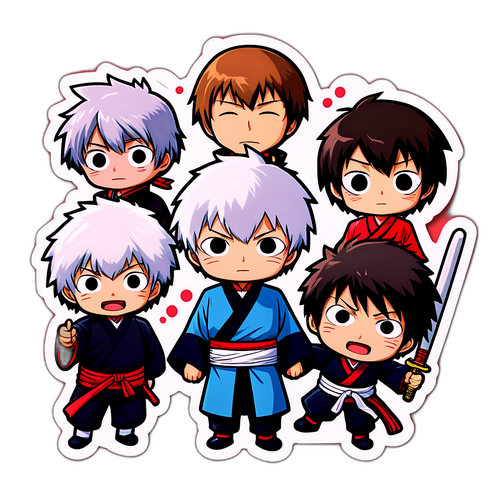 銀魂角色友情插畫