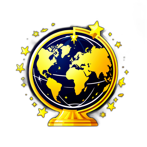 Stiker Globe Emas dengan Tren Harga Emas