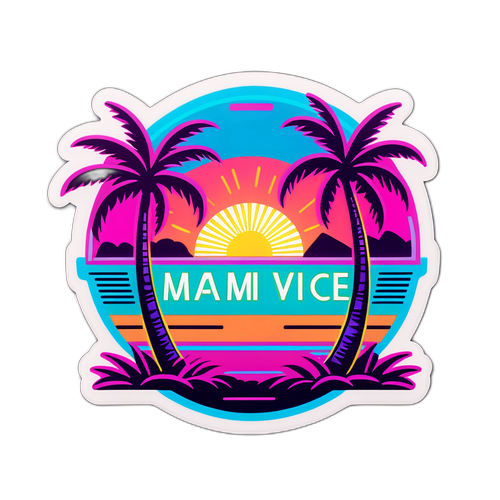 Miami Vice - Retro Sticker