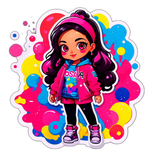 Adesivo Giocoso di Rosa Chemical